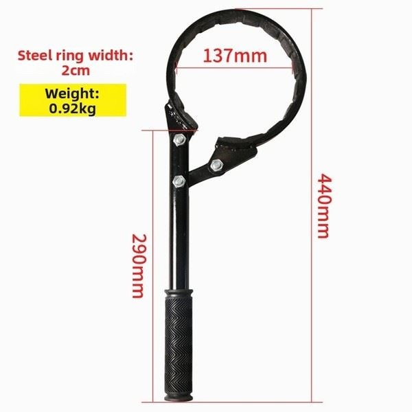 Chrome Vanadium Steel Wrench 440mm for Dryer Tube Secure Grip Repair Tool