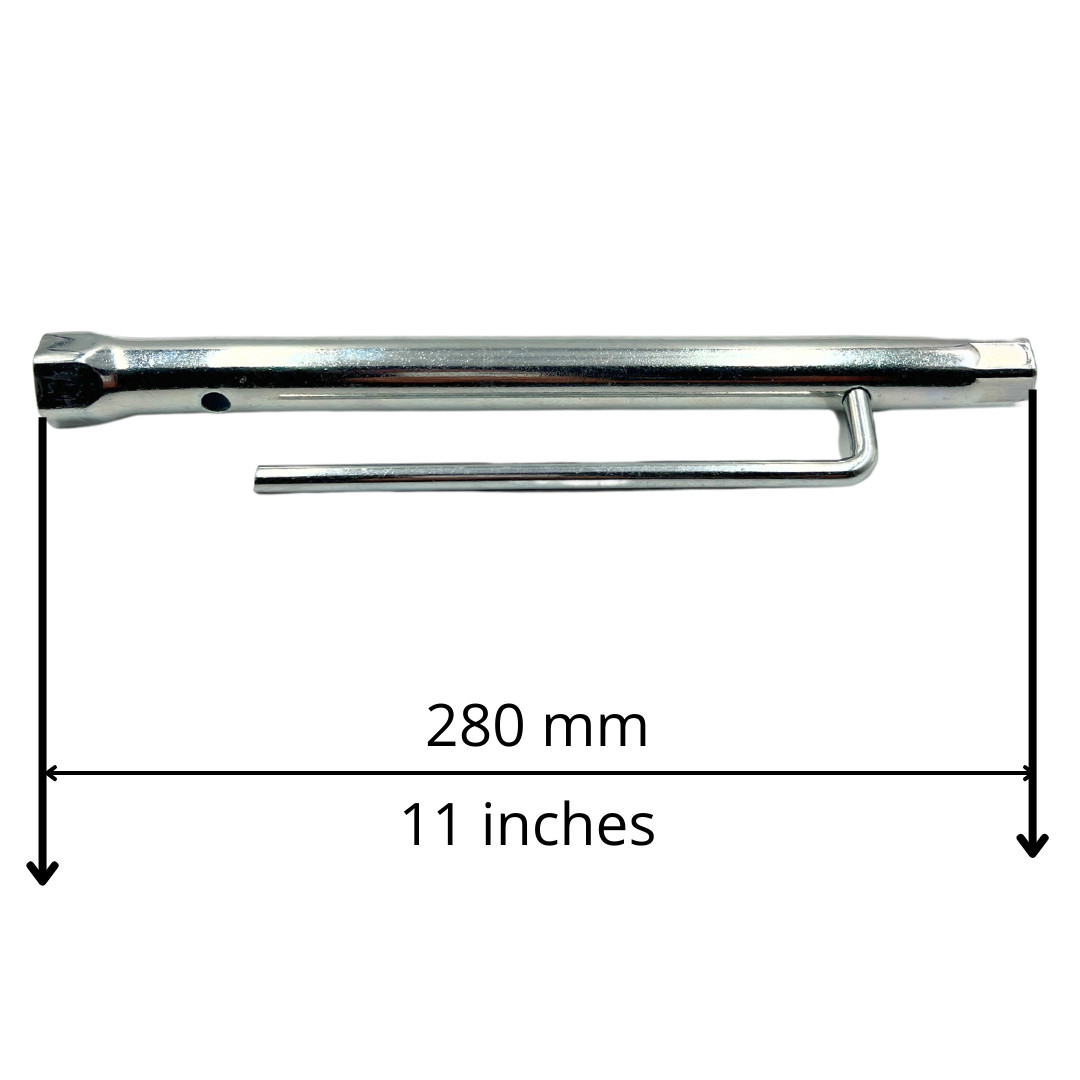 Dual-ended spark plug socket wrench 16mm (5/8″) & 21mm (13/16″) length 280 mm