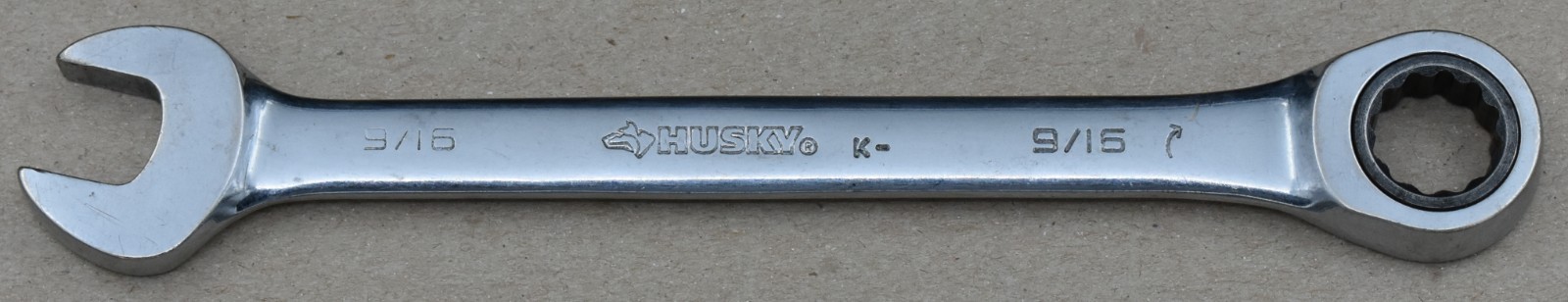 HUSKY TOOLS K-, 9/16″ SAE, 12-POINT, OPEN/BOX END RATCHETING WRENCH