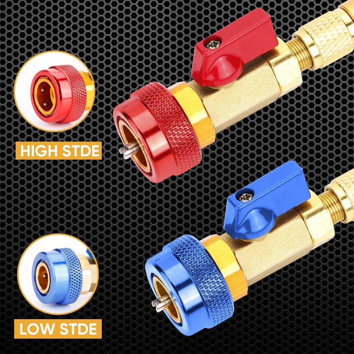 Professional Valves Core Remover Tool set for R134a R1234yf R22 Car Systems