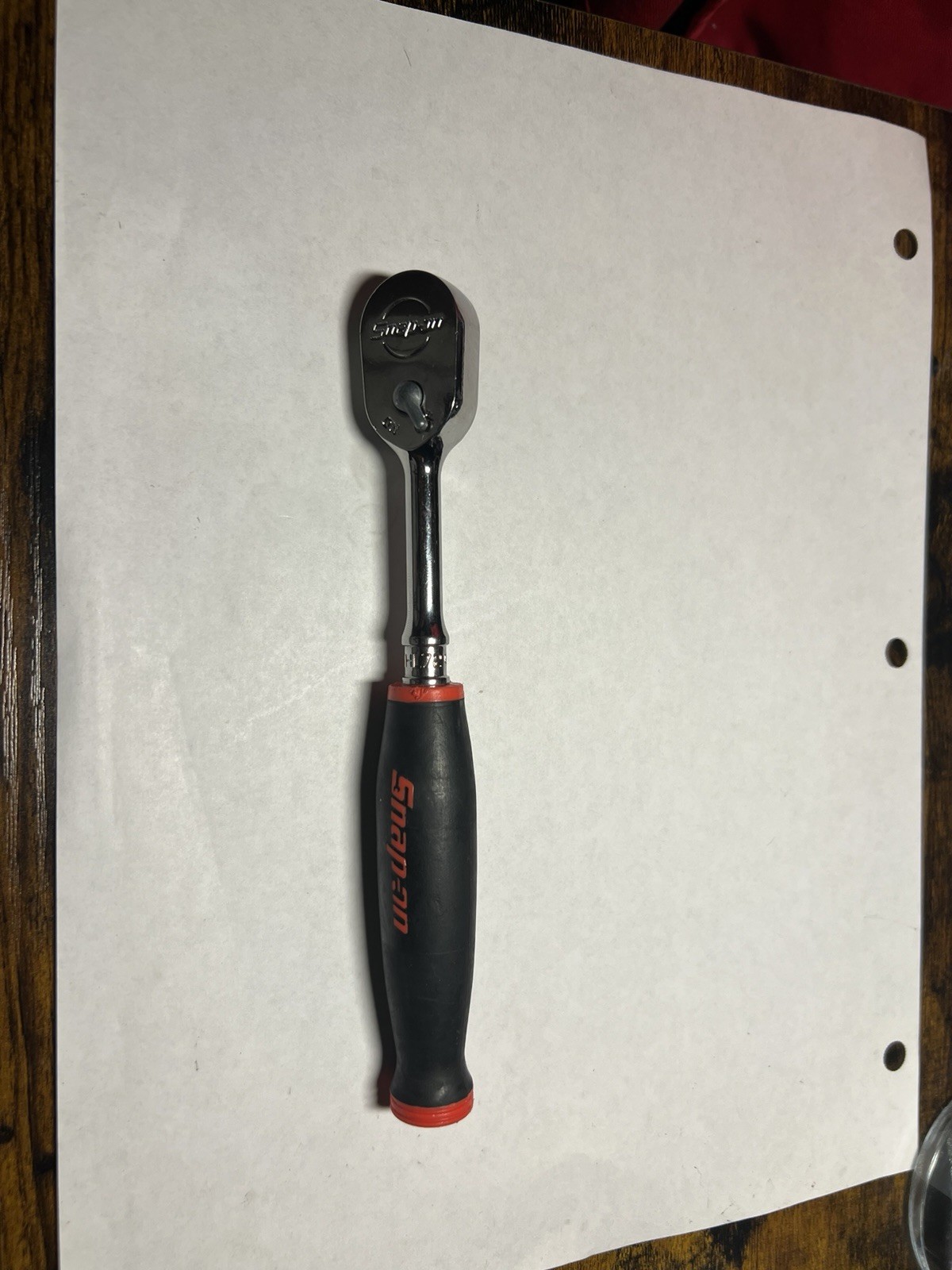 Snap-on Tools USA NEW 1/4″ Drive RED Soft Grip Long Handle Ratchet THL72
