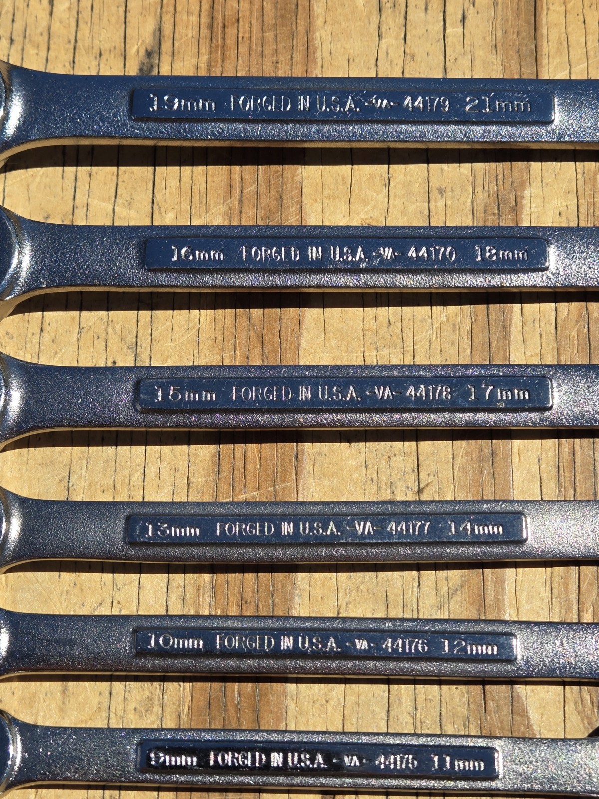 Vintage Craftsman 6pc METRIC Flare Nut Line Wrench Set VA 9mm-21mm USA EUC