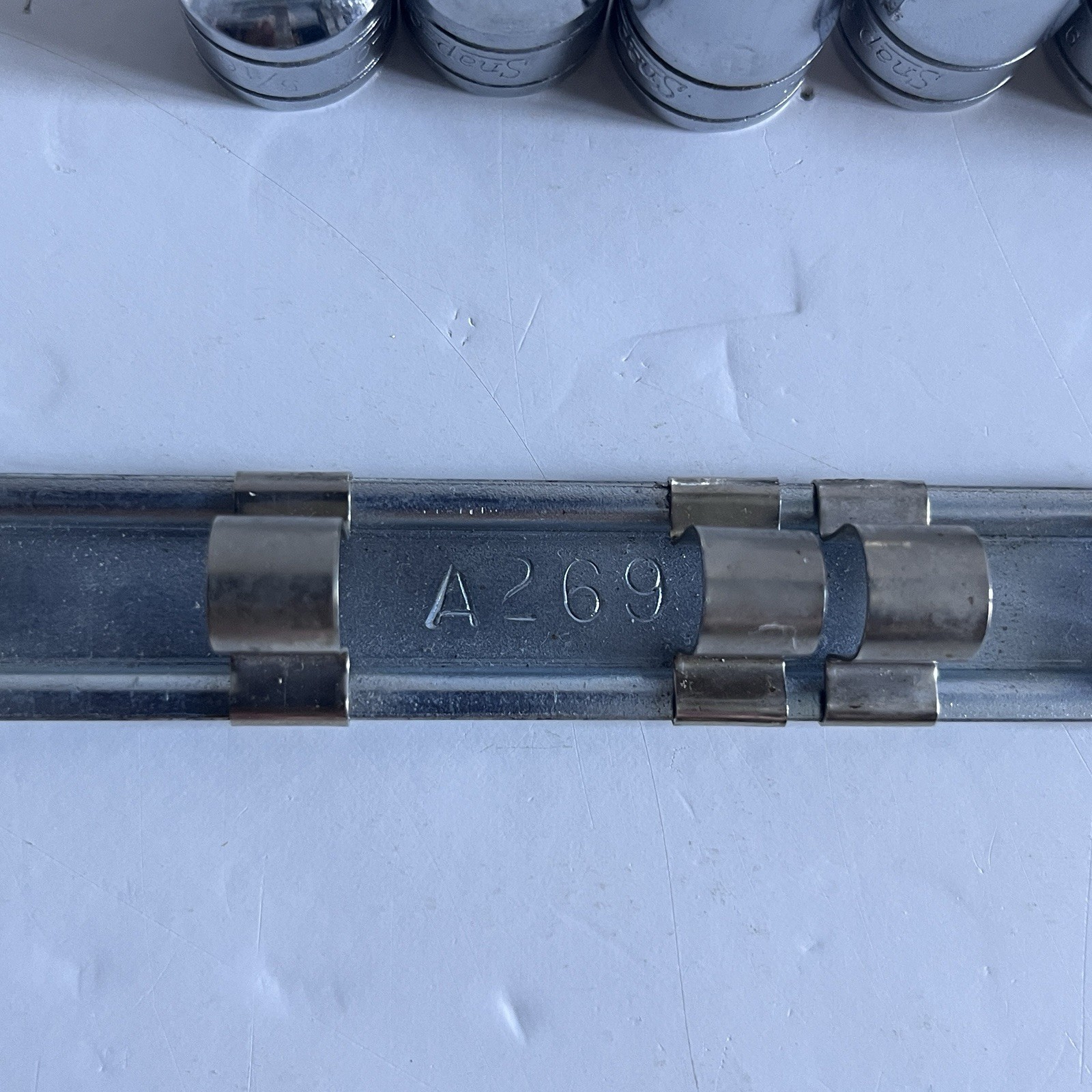 Snap On 10pc SAE Standard Socket FS- Set 3/8″ Drive 6 Point 5/16″ – 7/8″ USA