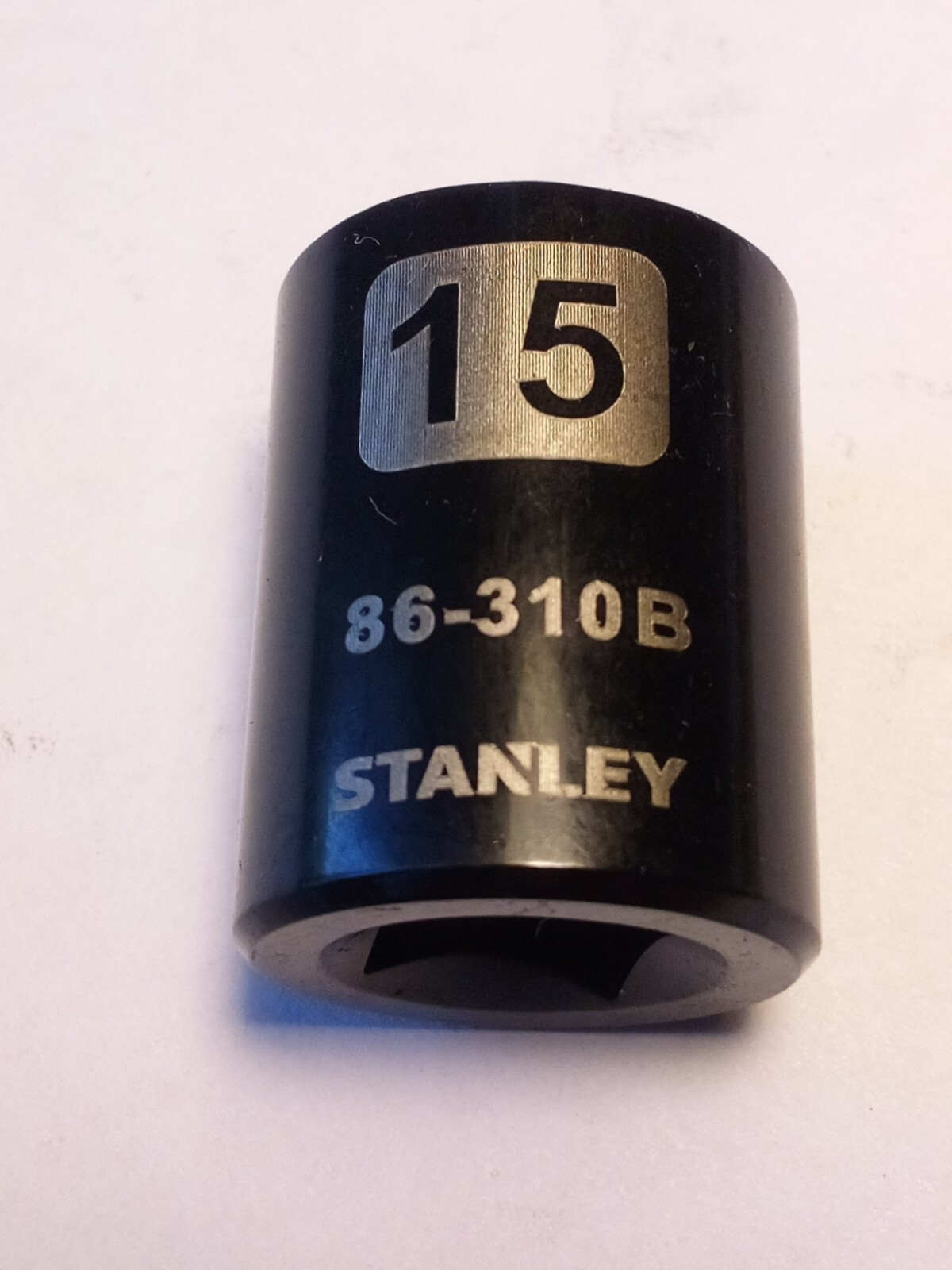Stanley 15 mm x 3/8″ Standard Socket 86-310B Black Chrome Free USA Shipping