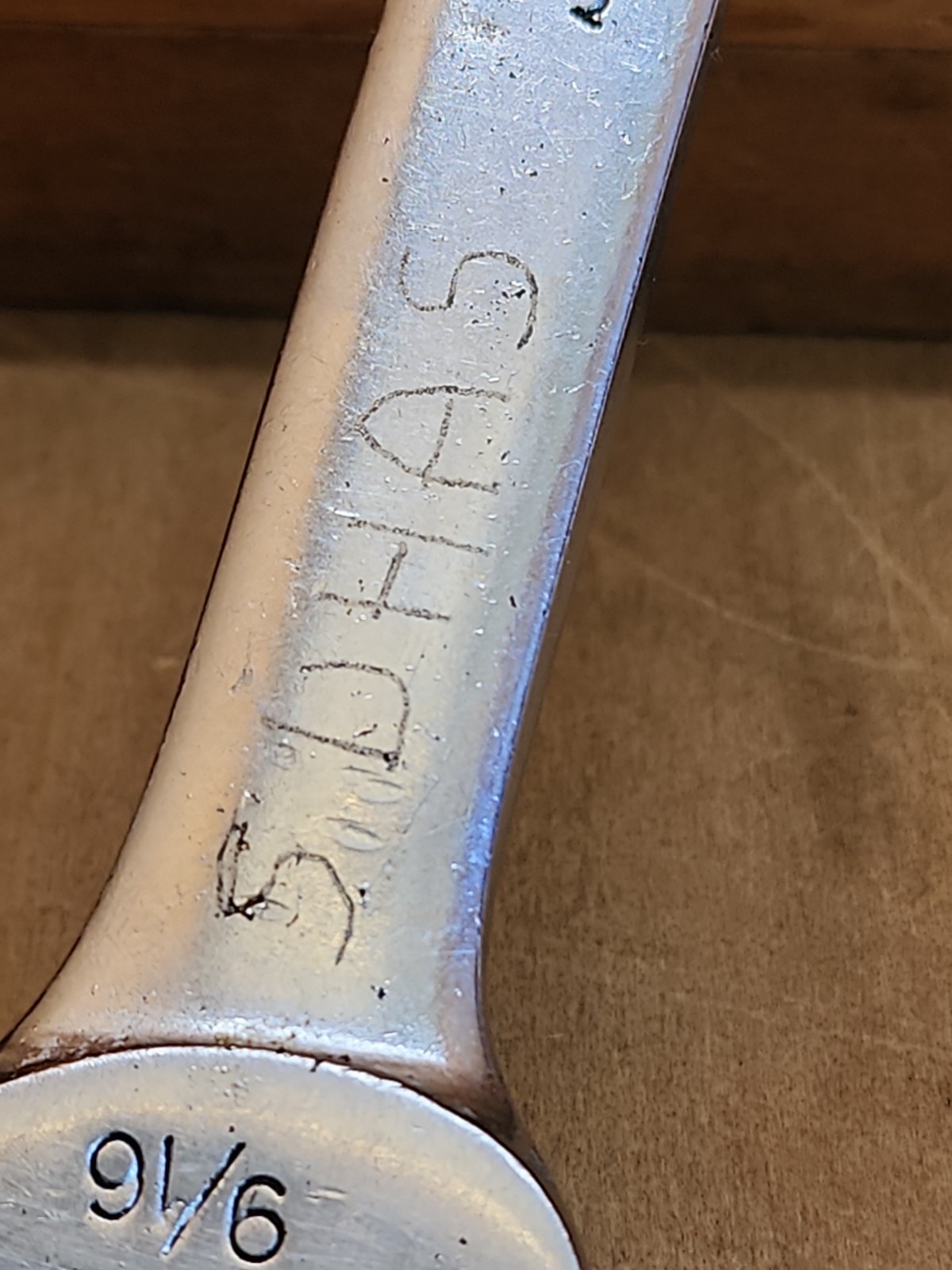 Snap On SAE 12 Pt Combination Short Wrench 9/16″ OEX-180 Vintage 1949 Date Code