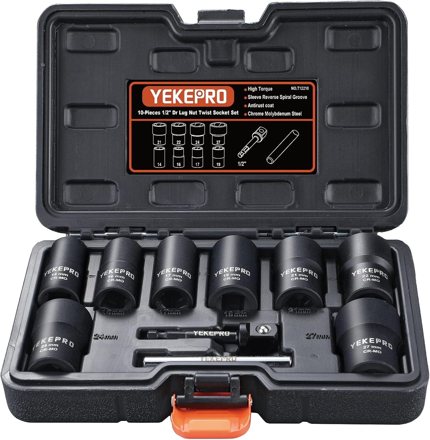 Yekepro 10pc Bolt Extractor Set – Impact Twist Socket Kit
