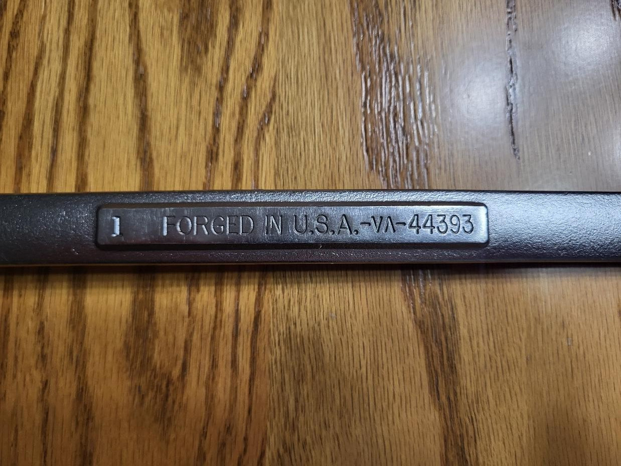 Sears Craftsman Tools USA NOS Very Rare SAE 1 Inch 6pt Combination Wrench 44393