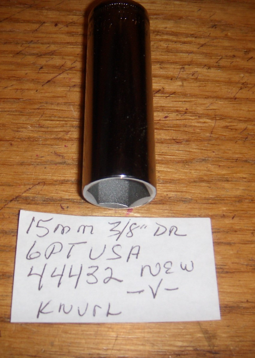 CRAFTSMAN 15MM DEEPWELL 3/8″ DR 6PT.-V- SOCKET USA KNURL FREE SHIP 44432