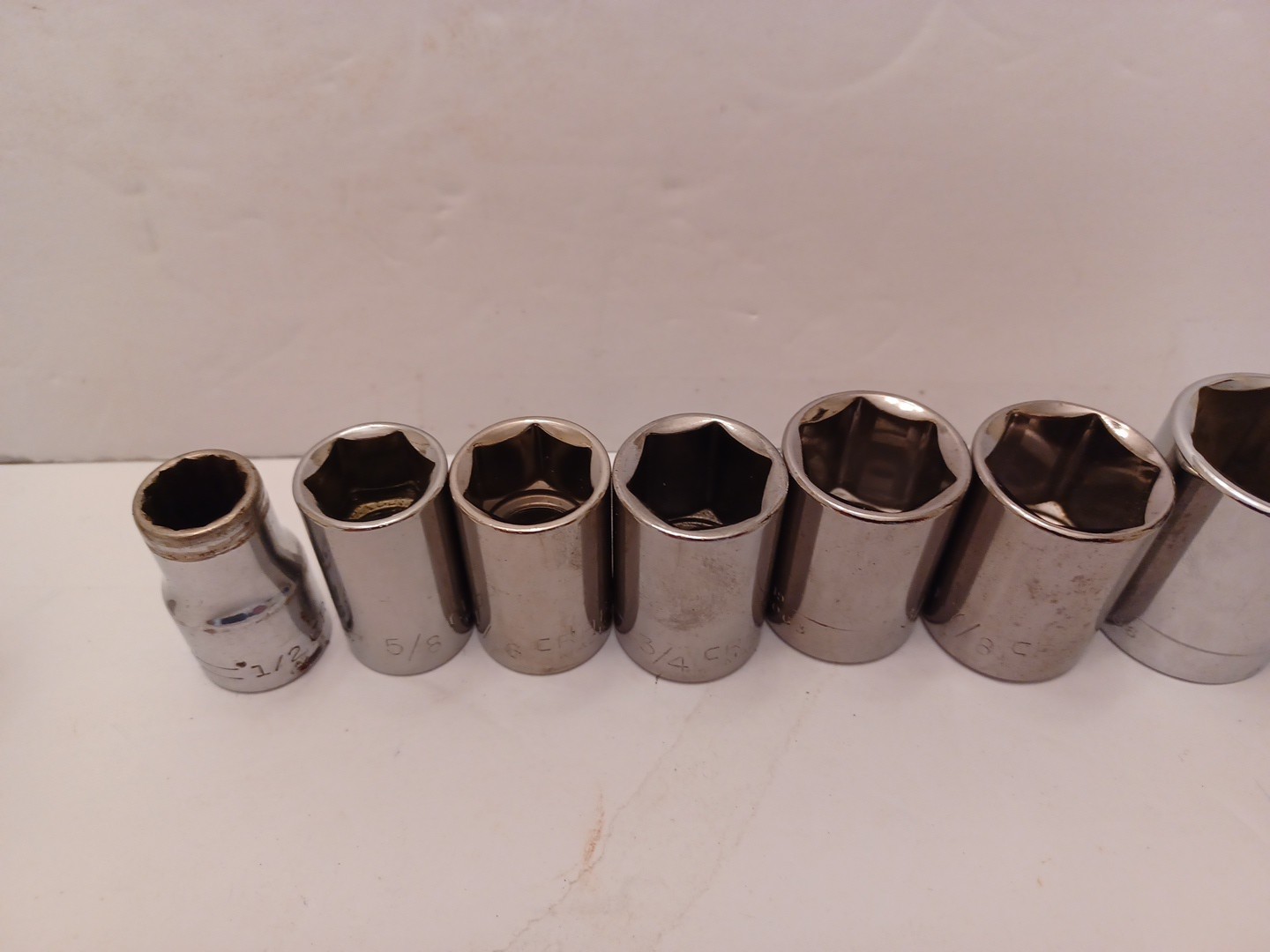Craftsman Socket 15 Pcs 13-1/2″Drive Asst SAE Size/5-Metric 1/2″/2-3/8″FREE SHIP
