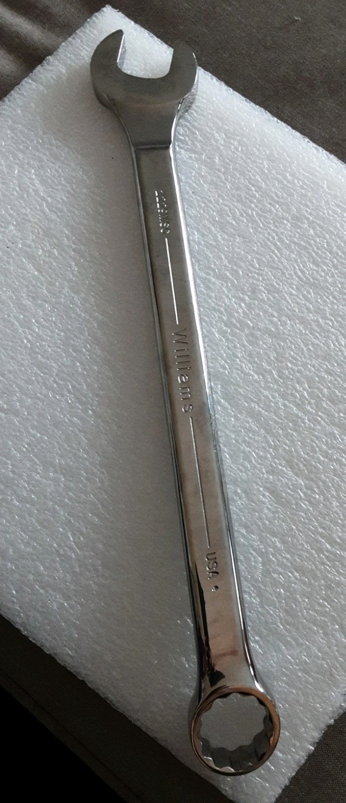 1229mscWilliams Full Polish Metric Combonation Wrench 12 pt 29mm USA Supertorque
