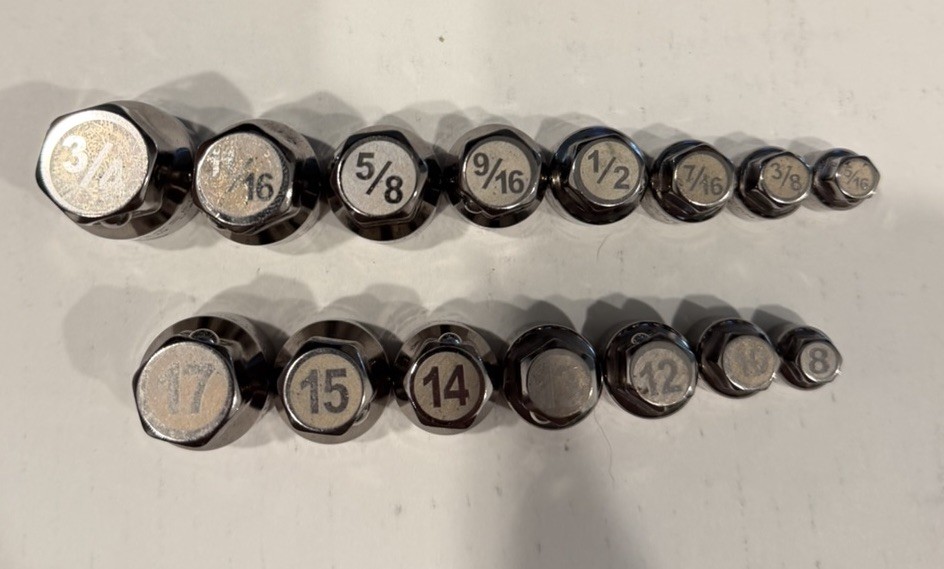 CRAFTSMAN 42801 42800 LOW PROFILE RATCHET WRENCH SOCKETS METRIC SAE 15Pc Vintage