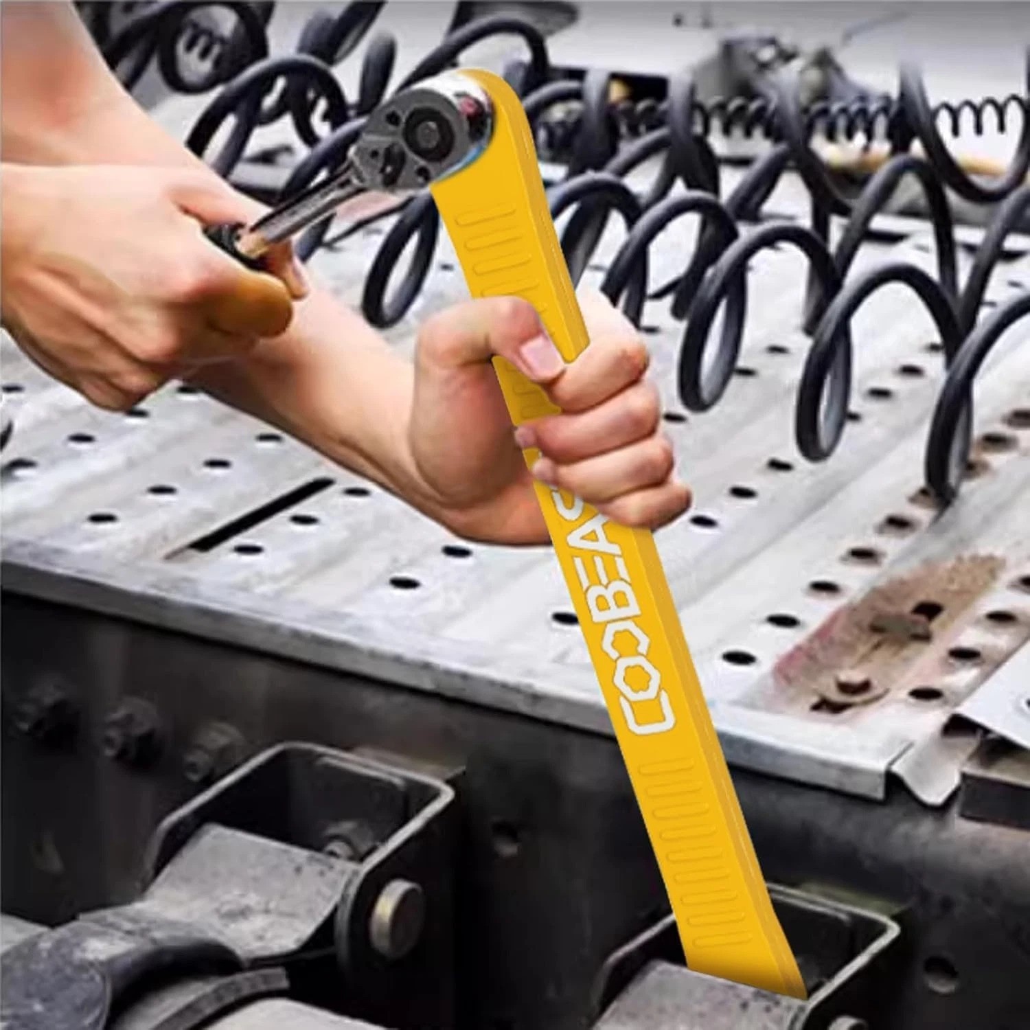 Yellow Offset Extension Wrench Tool – Compact & Versatile for Tight Spaces