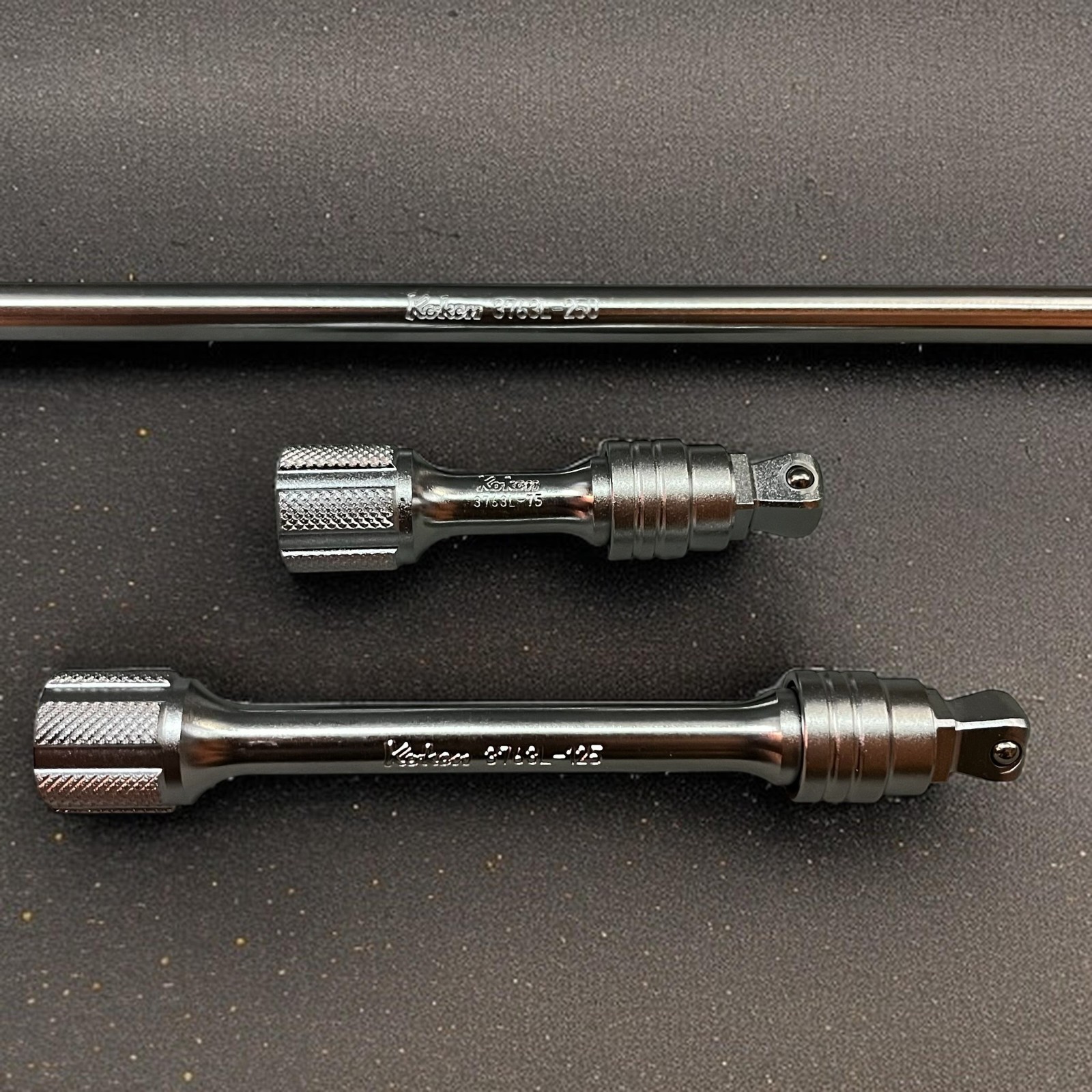 Ko-ken PK3763L/3 3-piece 3/8 Drive Locking Wobble-Fix Extension Bar Set