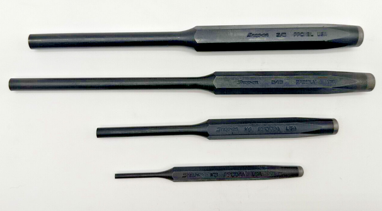 Snap-On Pin Punch Set – PPC104A PPC108A PPC110LA PPC112L – 1/8″ 1/4″ 5/16″ 3/8″