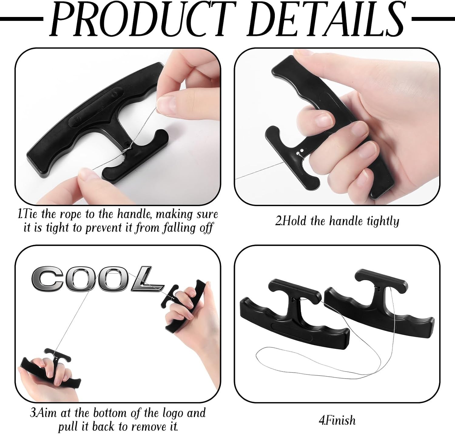 Ergonomic Car Badge Removal Tool Set with 5M Replacement Line – Portable Kit