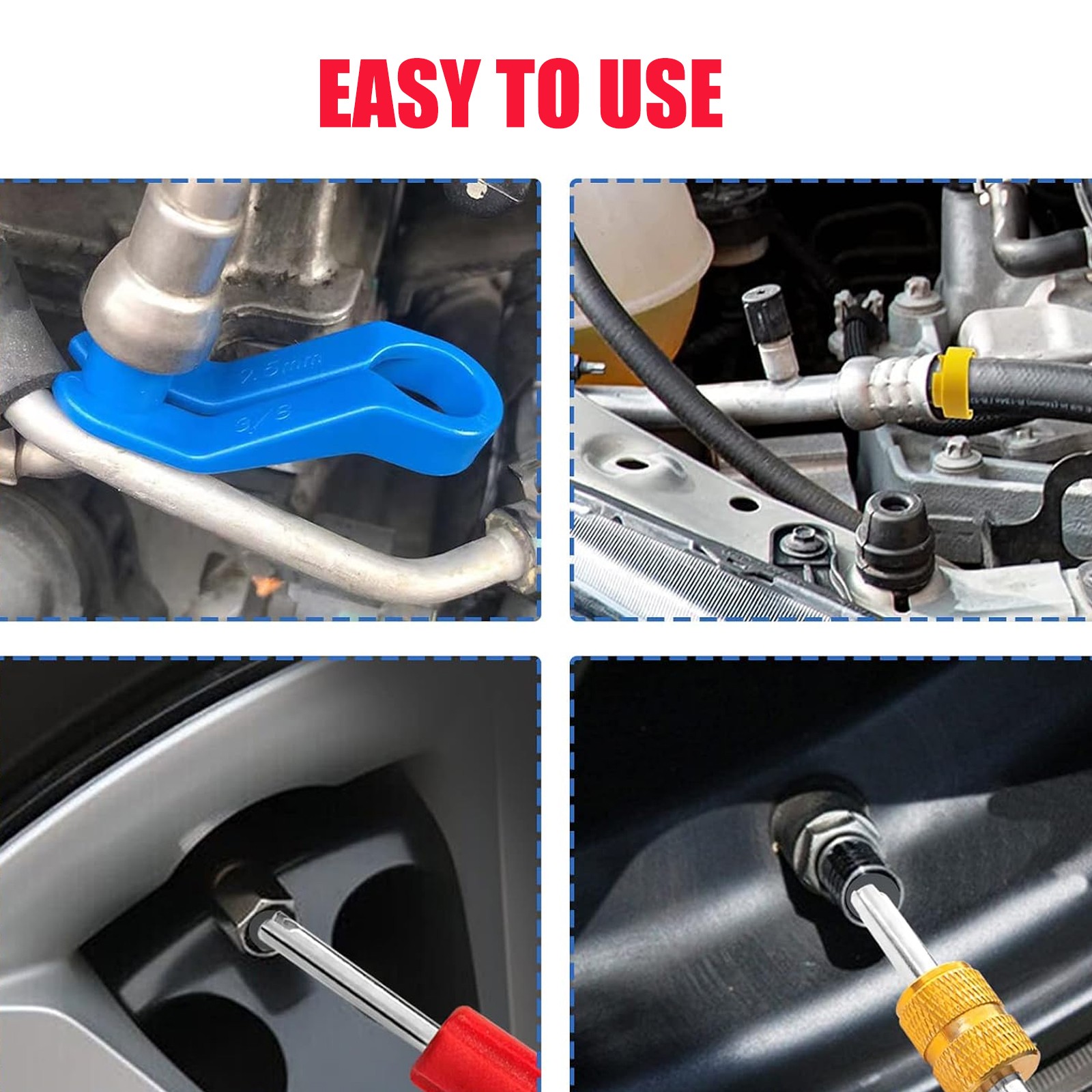16PCS AC Fuel Line Quick Disconnect Tools Set 7 Sizes Car Removal Tool Kit w/Box
