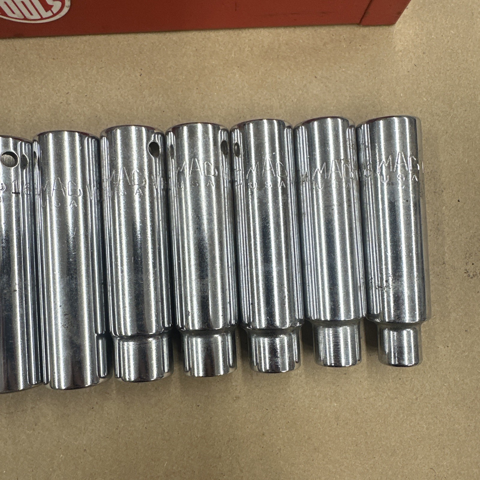 Mac Tools 10-PC. 1/2” Drive Metric Deep Socket Set – 6-PT. 10-19mm USA Made