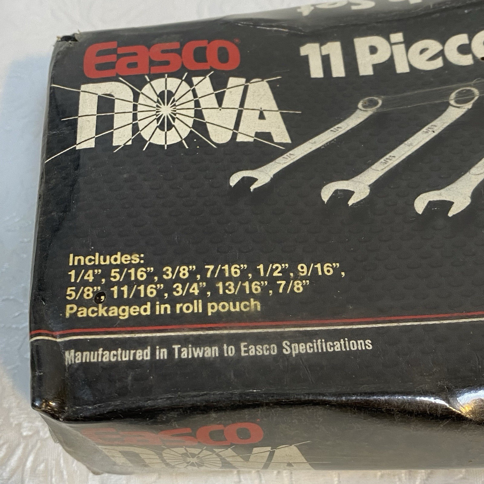 Vintage Easco Nova 11pc SAE Combination Wrench Set 897111 NOS Taiwan KD Tools