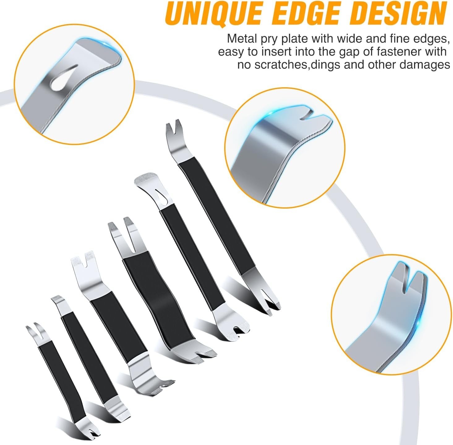 Durable 11PCS Metal & Nylon Trim Tools with Anti-Slip Grip for Car Interiors