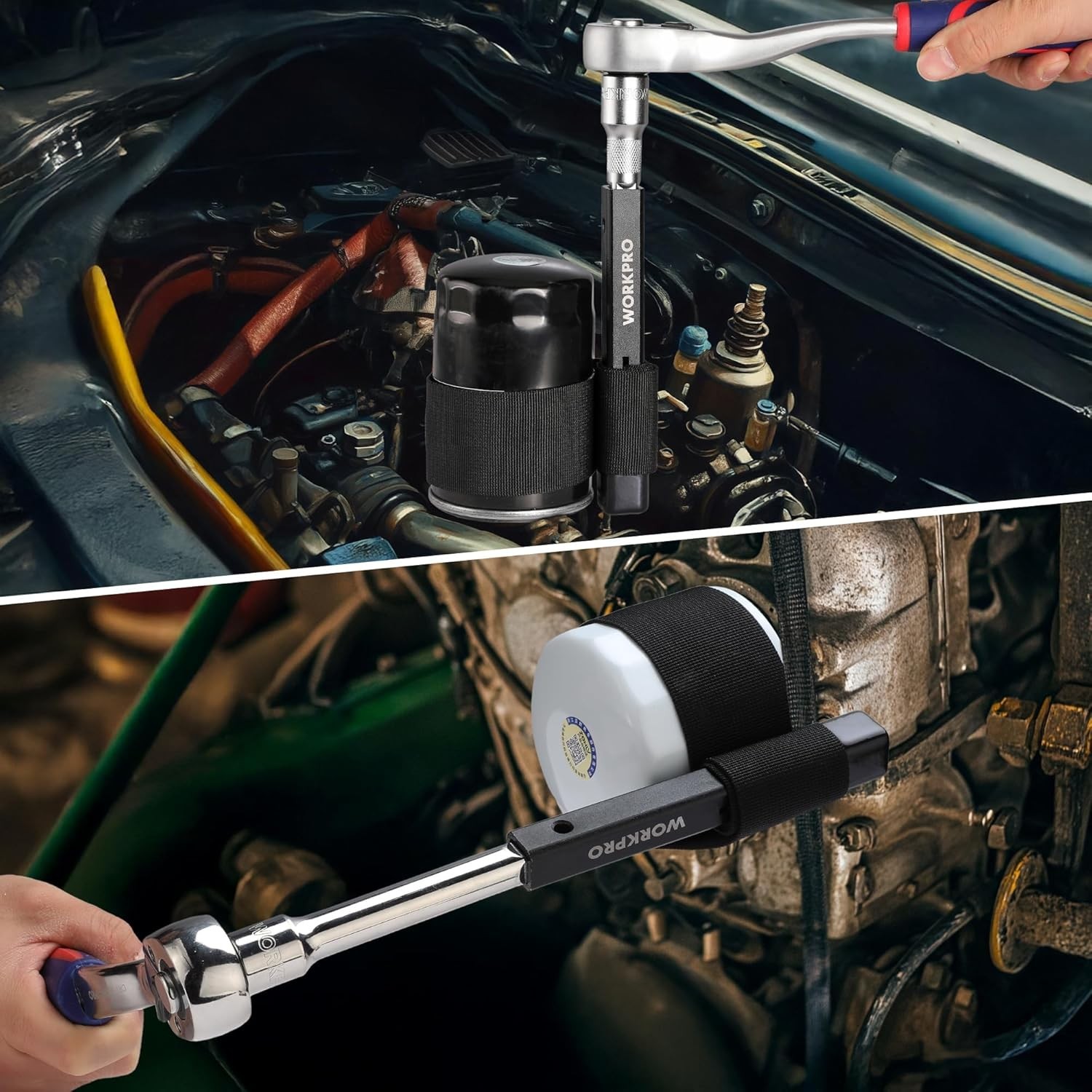 1/2″ Oil Filter Wrench Adjustable Strap Wrench Universal Heavy Duty Removal Tool