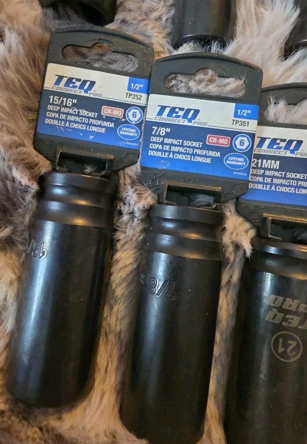 Lot Of TEQ correct Pro 1/2″ Various Deep Impact Socket