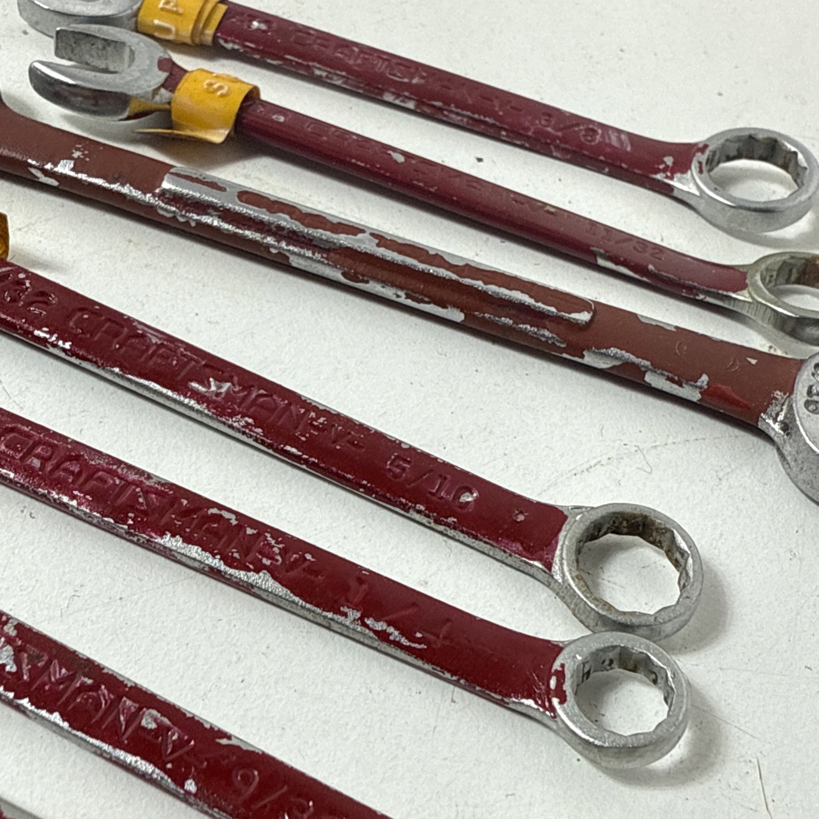 craftsman 13/64 -3/8 wrench lot small lot of 8 total. painted