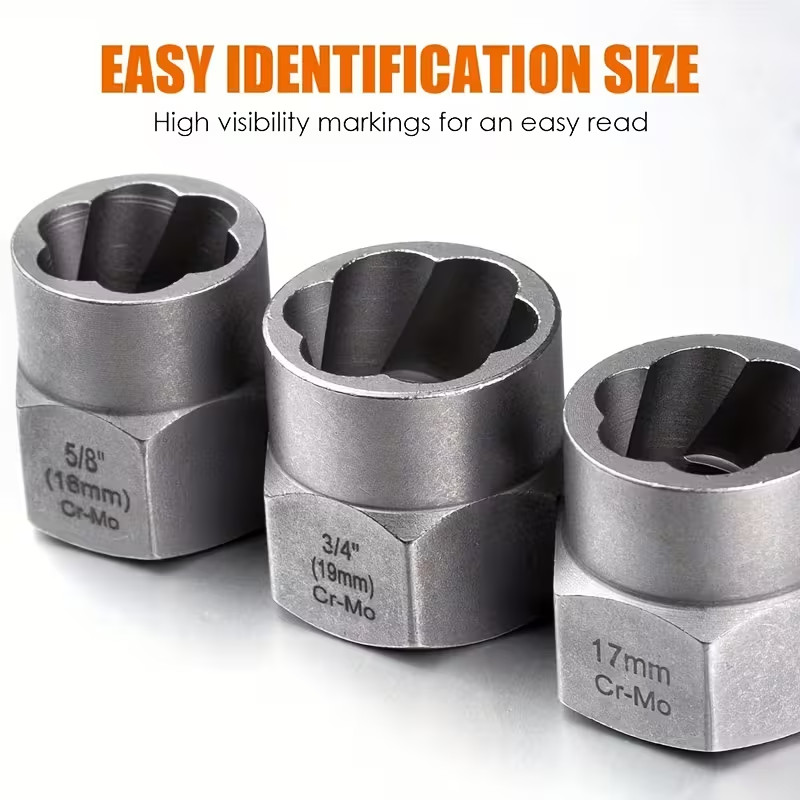 14pcs Nut Extractor Set | Tool for Removing Nuts with 13 Bolt And Nut Extractors