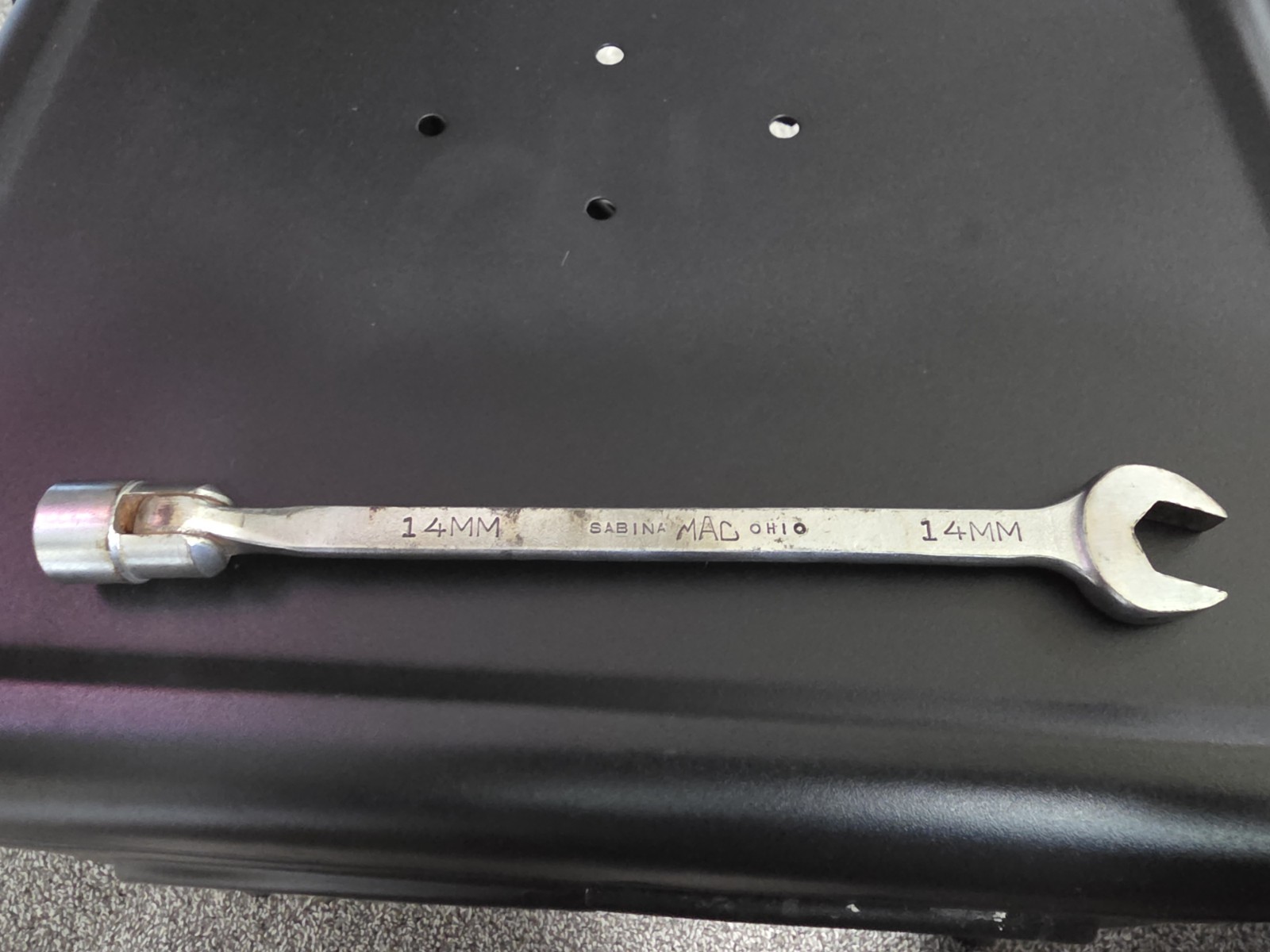 MAC Tools USA M14CHLF Metric 14mm Flex Head Socket End Combo Wrench – 6 Point
