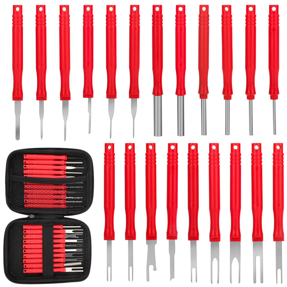 21 Pcs Terminal Removal Tool Kit Terminal Ejector Kit for Electrical Pin Removal