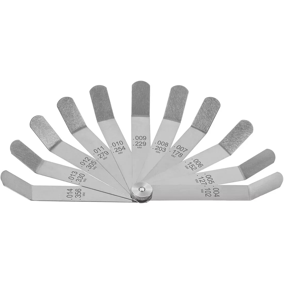 A308 Offset Valve Tappet Gauge 11-Blade Feeler Gauge Kit Sizes 0.004″ to 0.014″