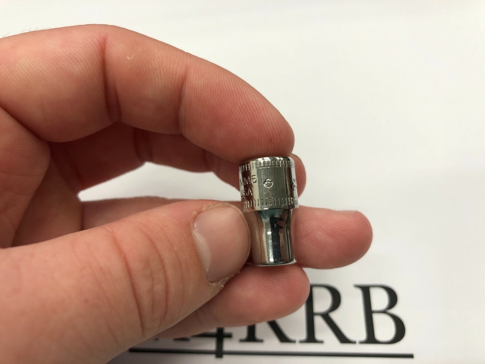 Snap-on Tools USA NEW 1/4″ Drive 6mm METRIC 6pt Shallow Chrome Socket TMM6
