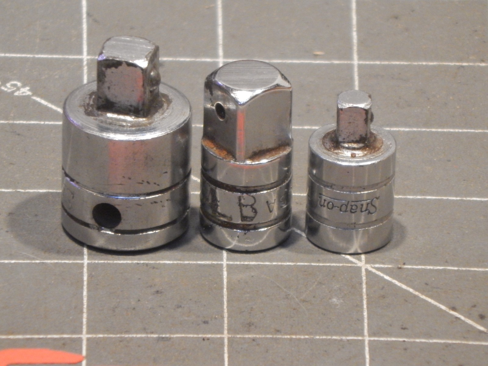 Snap On 3Pc 1/4″ 3/8″ 1/2″ Socket Adapter Reducer Set Lot TM1 A2 A4