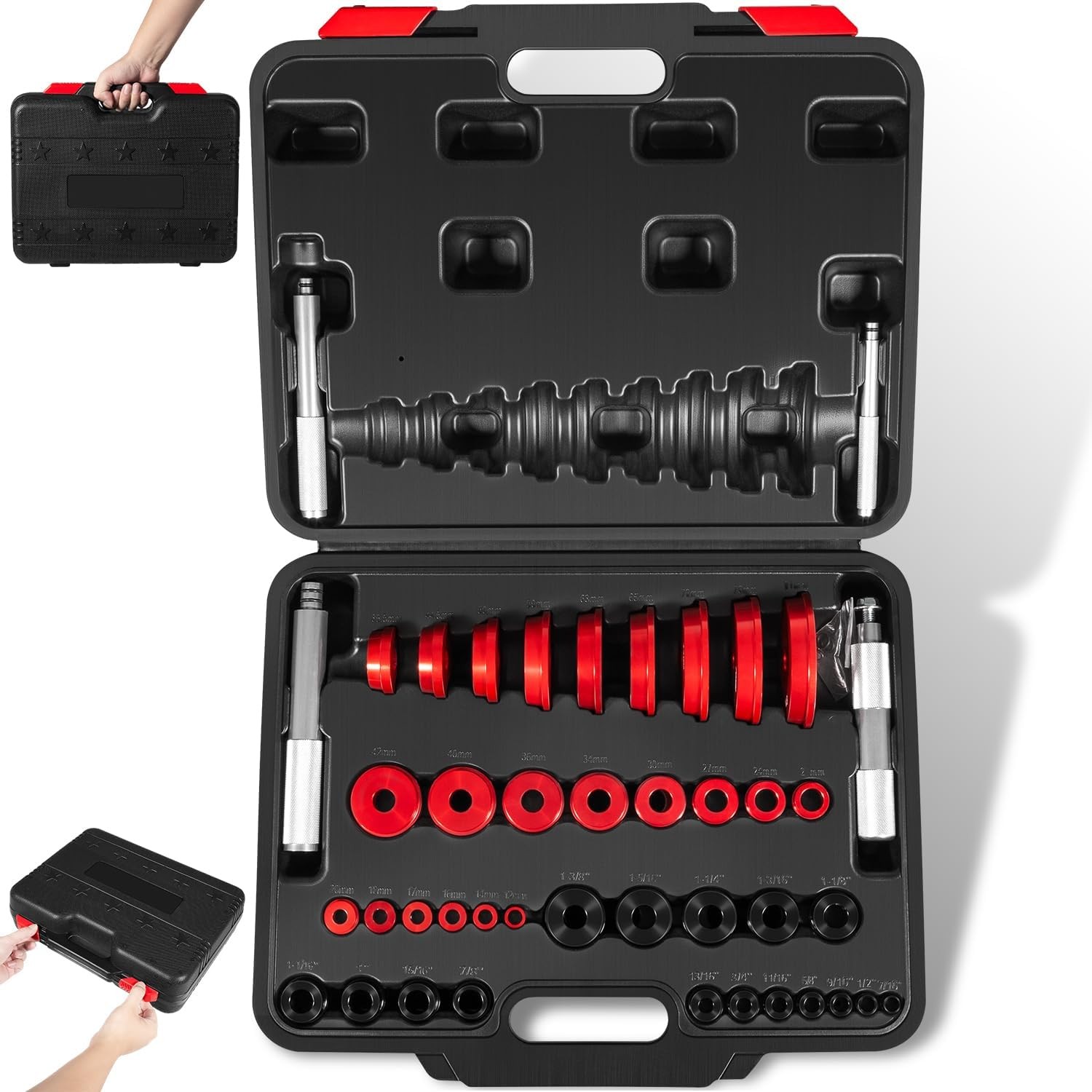 43pcs Wheel Bearing Press Kit, Bearing Race & Seal Driver Set for Most Vehicles