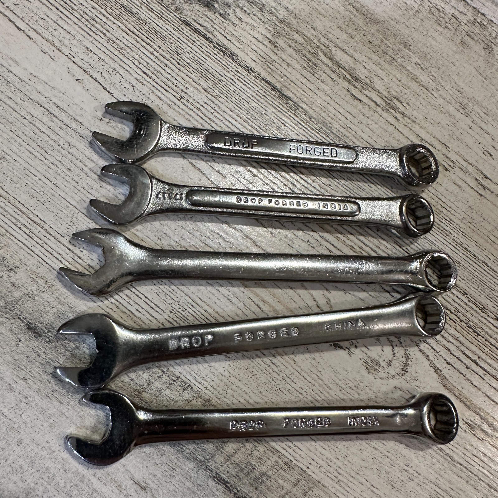 Generic Variety 3/8″ 12 Point Combination Wrench 5″ Long Lot of 5