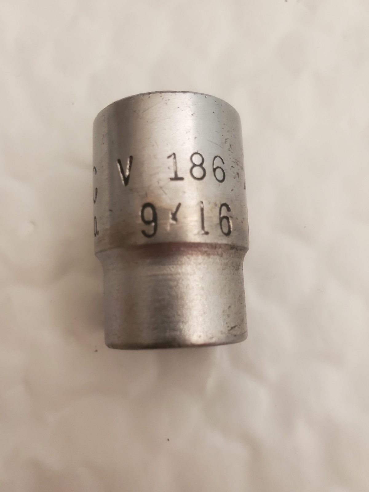 Vintage MAC Tools V 186 9/16″ Shallow Socket 3/8″ Drive 6-point USA Sabina OH