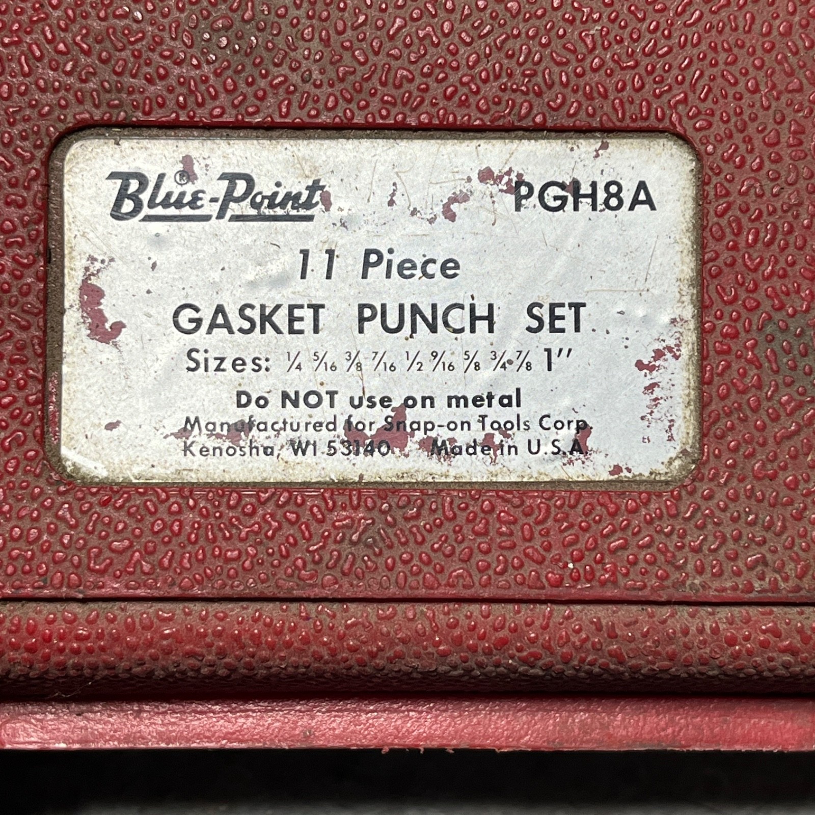 BLUE POINT PGH8A 11 PIECE GASKET PUNCH SET 1/4 – 1″ . B507