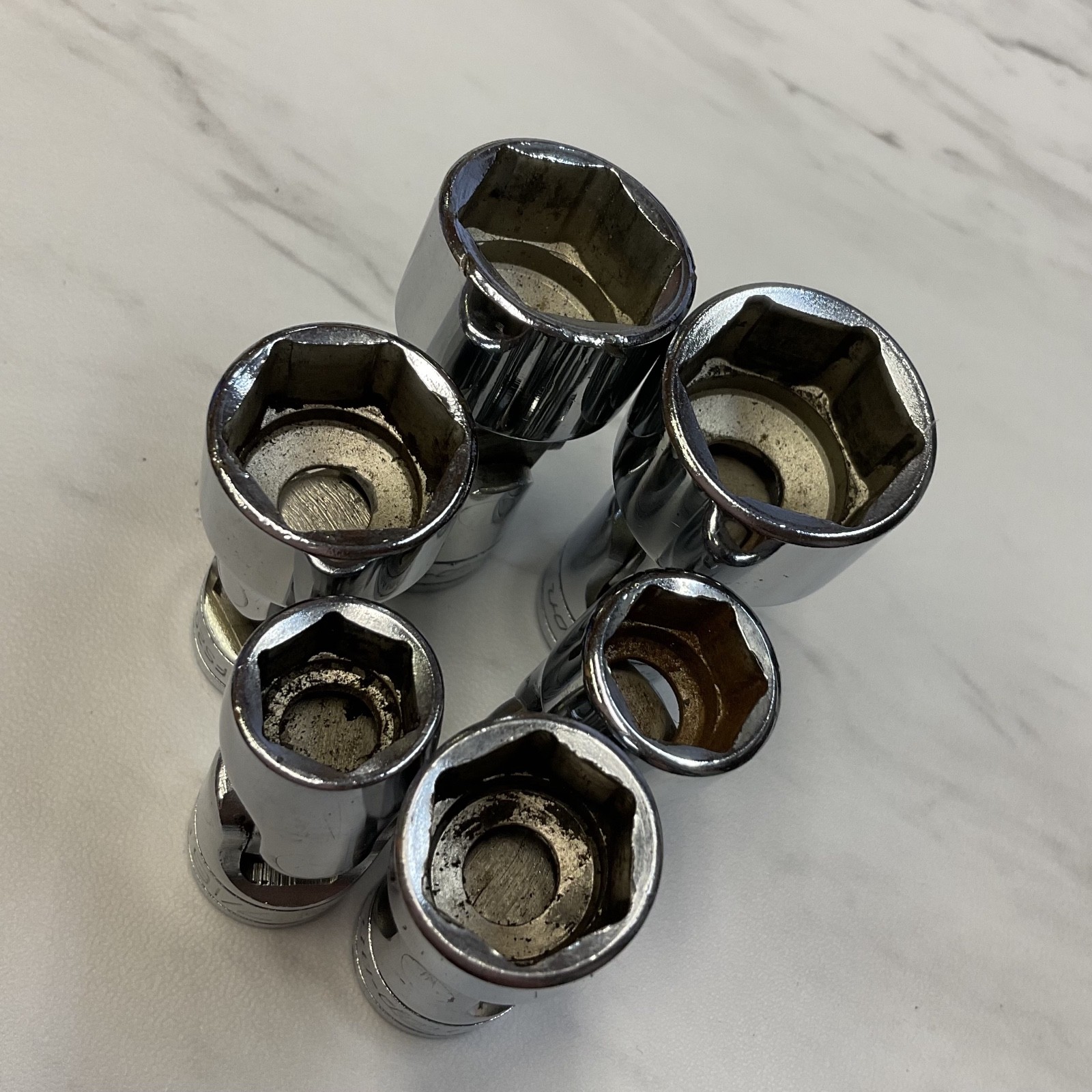 Snap-on 3/8″ Drive 6-Point SAE Flank Drive Shallow Sockets FS14A-FS24