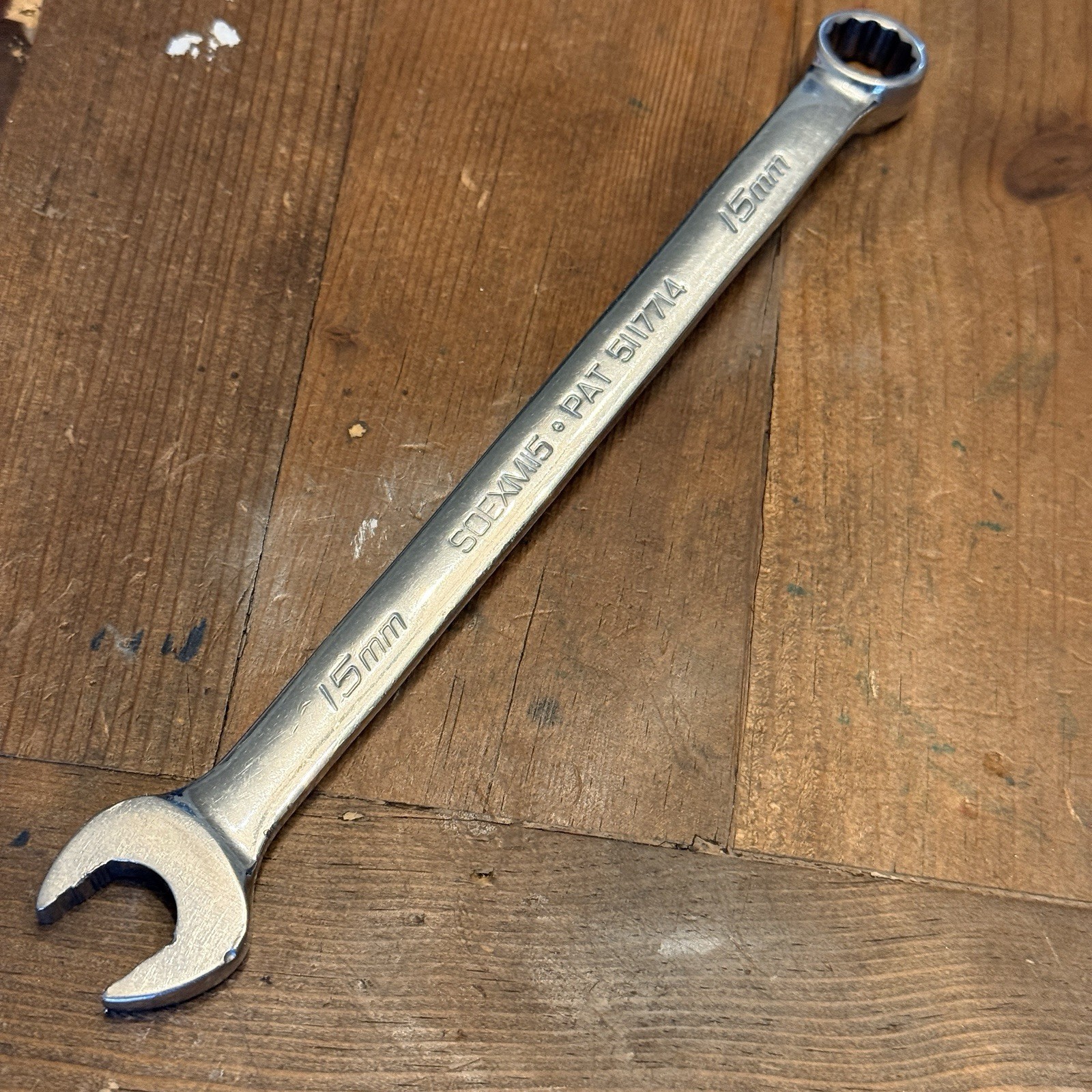 Snap-on Tools 15mm Flank Drive Plus 12 Pt Combination Wrench SOEXM15 USA