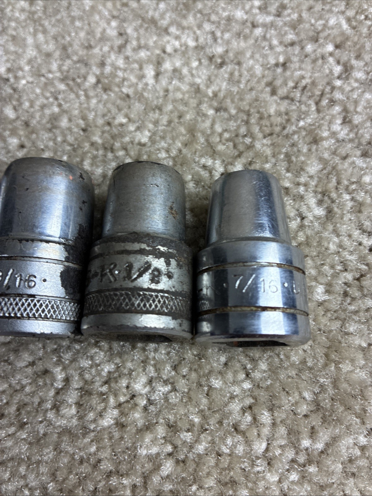 S-K 1/2” Drive SAE Ratchet/Socket Set 12Pcs. Vintage w/Box