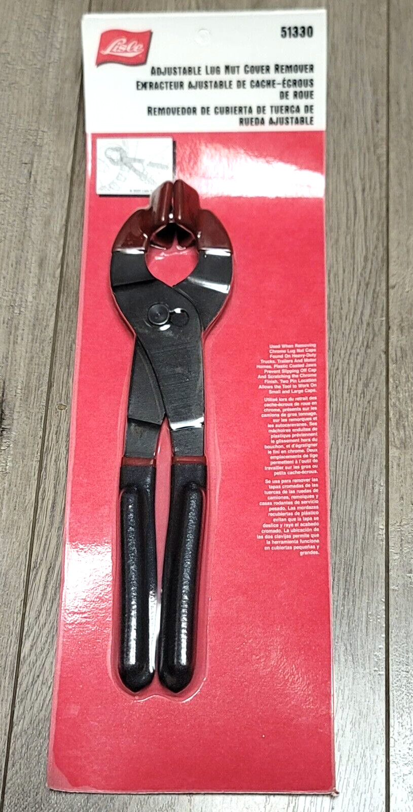 Lisle Adjustable Truck Lug Nut Cover Remover Pliers #51330