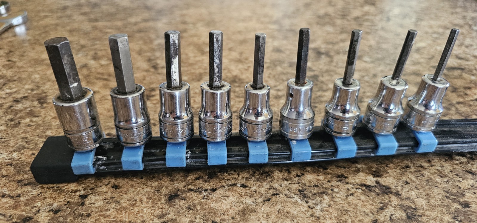 Snap-On 9 pc 3/8″ DRIVE HEX/ALLEN SOCKETS