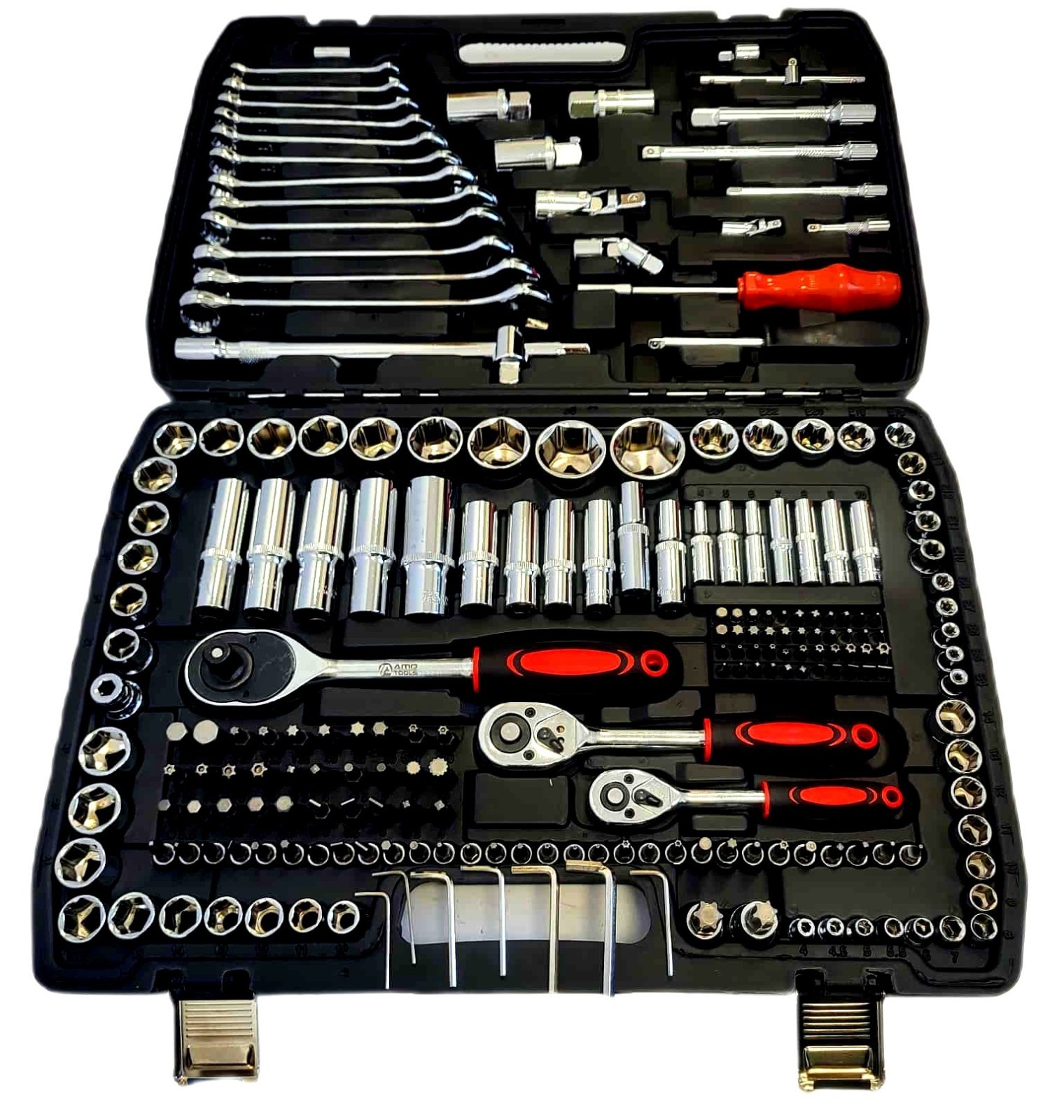 NEW 216 pcs spanner socket set 1/2″ 1/4″ 3/8″ Mechanic Tool Kit wrench
