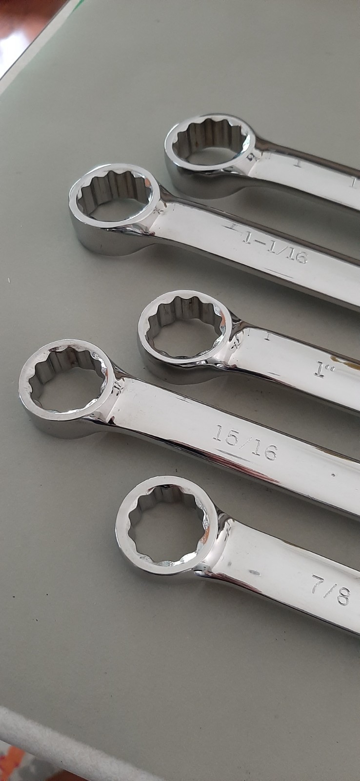 CRAFTSMAN COMBINATION LONG PATTERN POLISHED 12PT SAE WRENCH SET 7/8 to 1-1/8