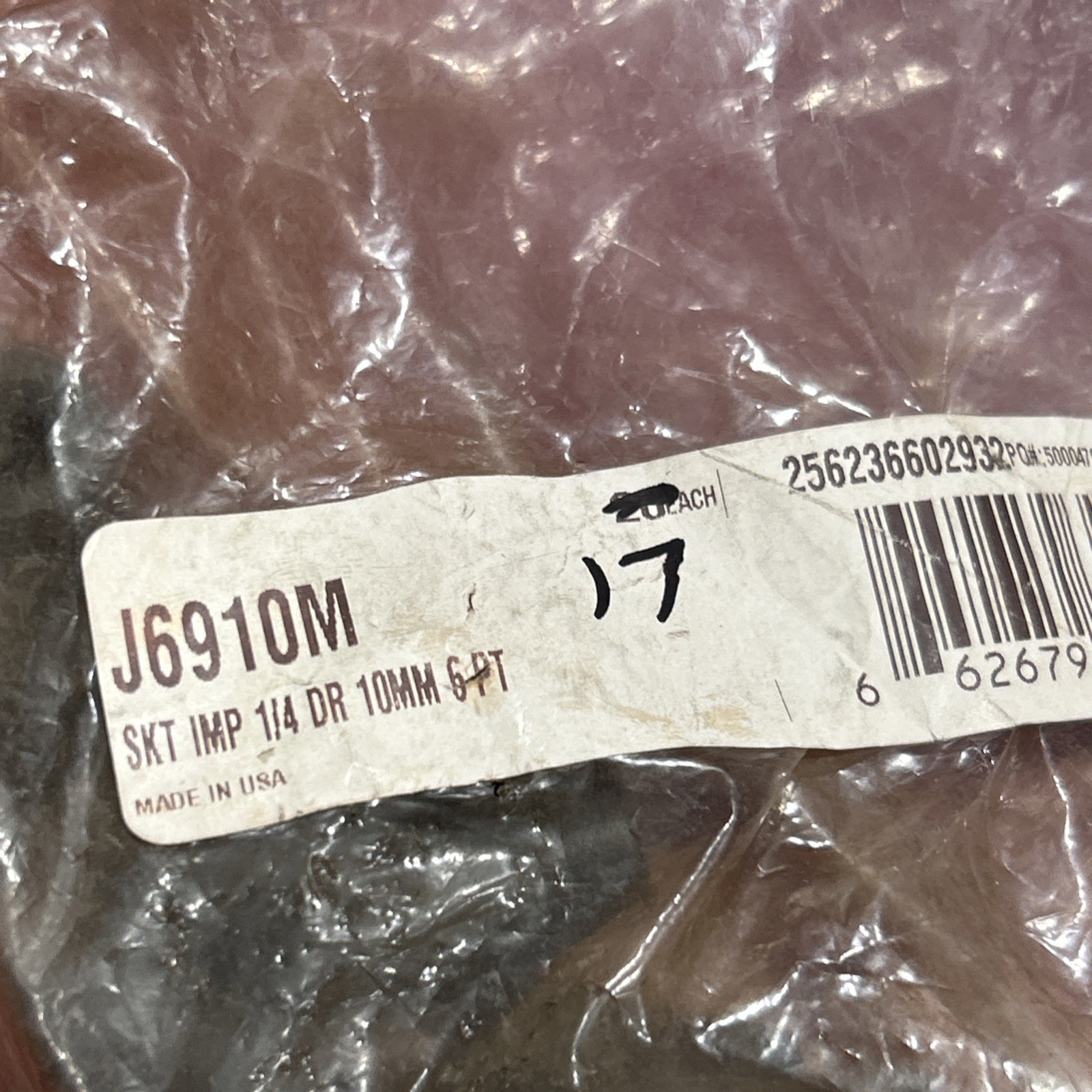 Lot Of 17 Proto J6910M 10mm Socket 1/4” Drive Total Of 17 Pieces