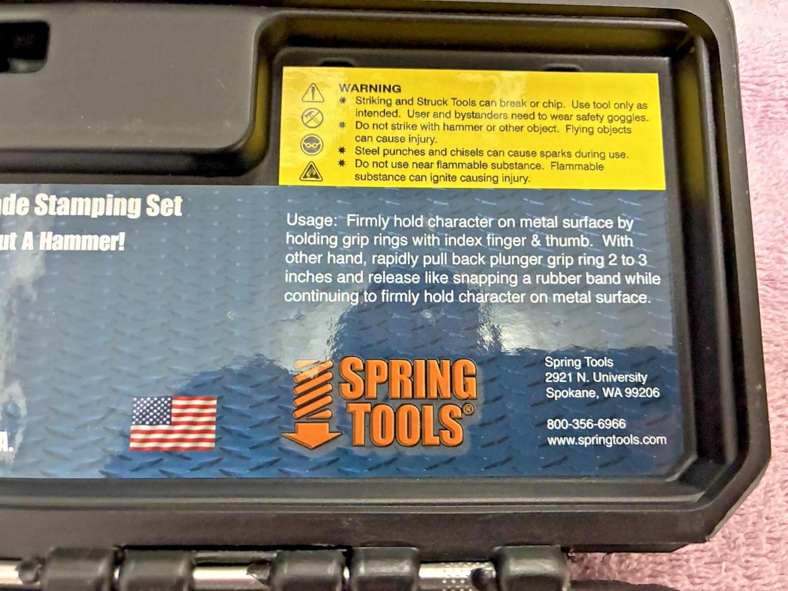 SPRING TOOLS #IDS509 HAMMERLESS HEAVY DUTY I.D. STAMPING 3/16IN STAMPS NOS