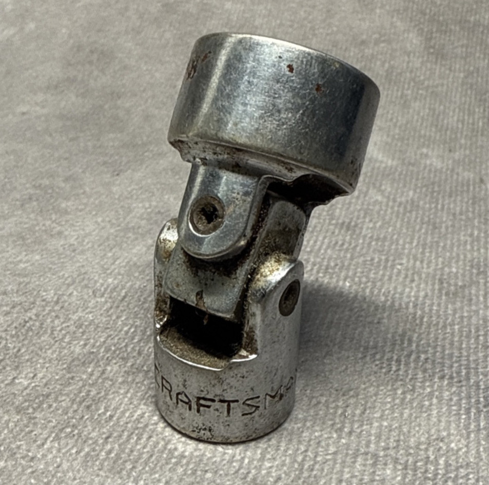 Vintage Craftsman 3/4″ 12pt Wobble Swivel Socket 3/8″ Drive SAE Chrome USA