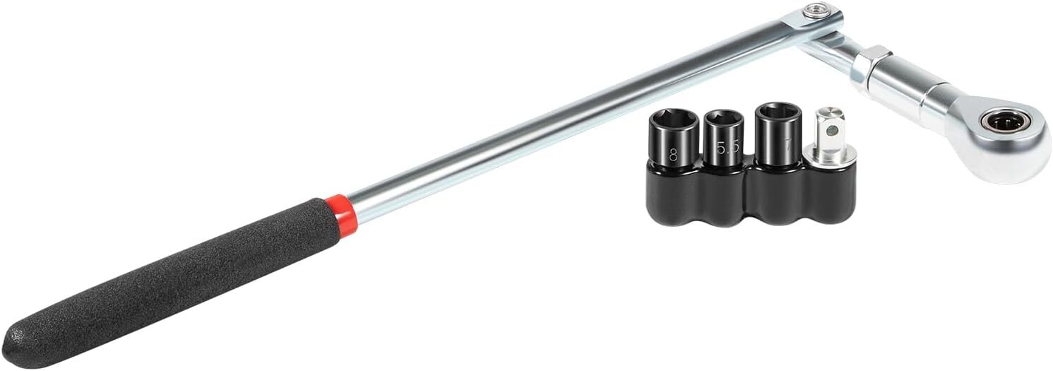 64180 Actuator Motor Tool Set W/5.5mm 7mm 8mm Socket & 1/4″ Square Drive Adapter