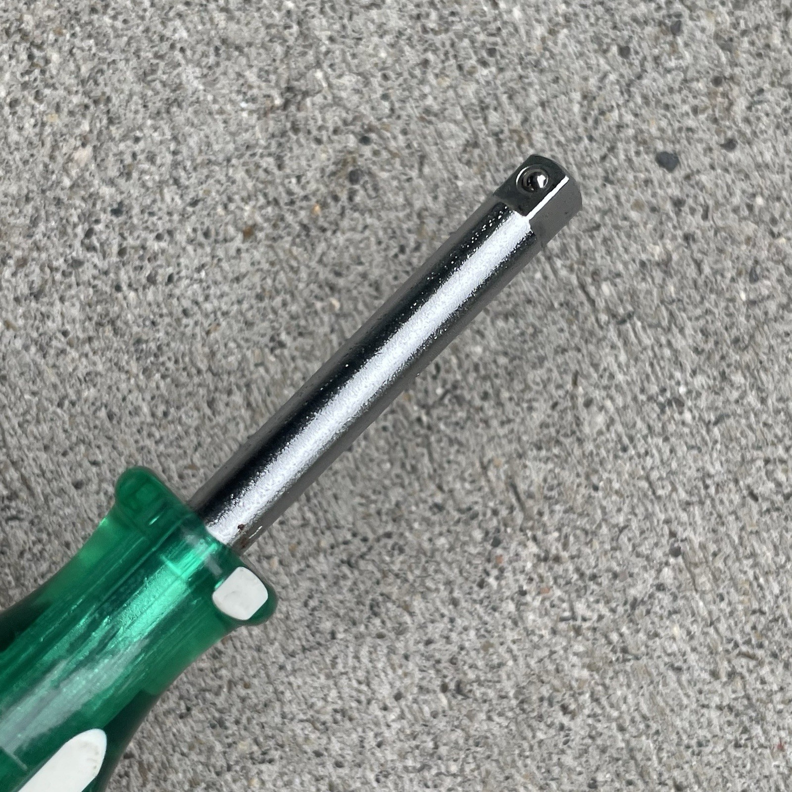 Vtg SK Tools 1/4″ Drive Green & White Spinner Acetate Handle Driver #40954