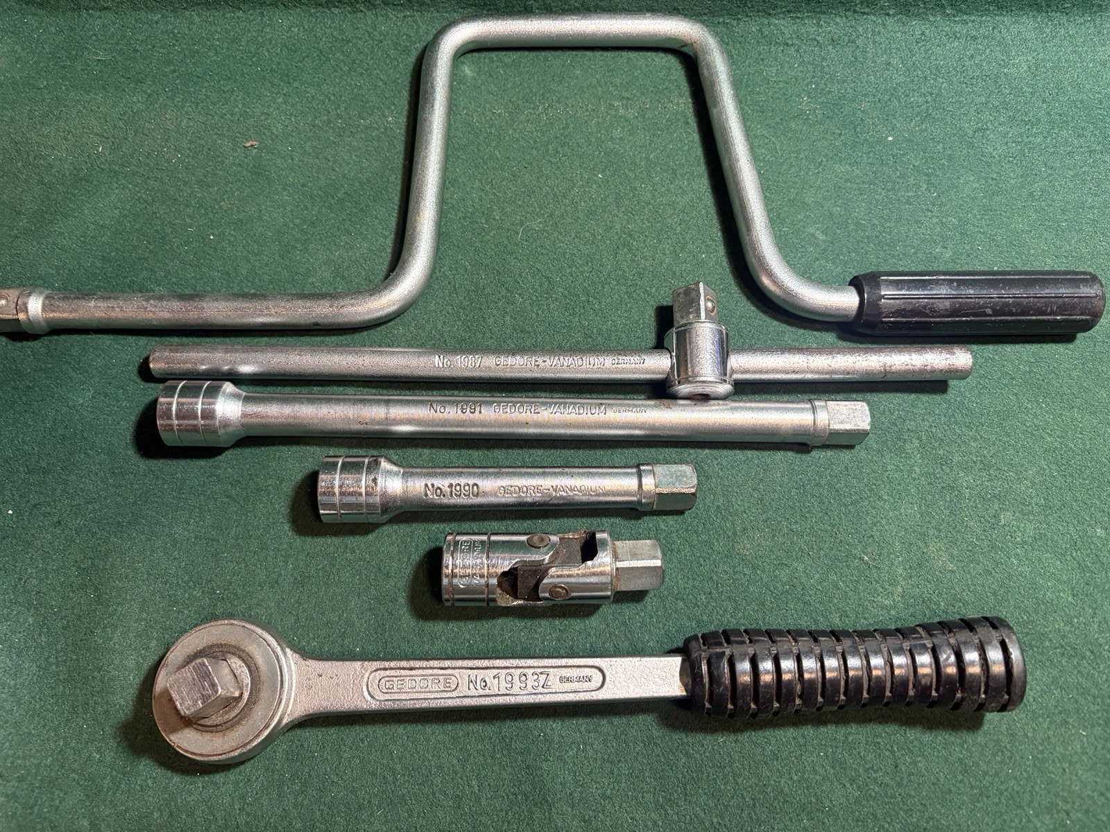 Vintage Gedore D19 TMAX Metric & Imperial 1/2 Drive Socket Set Germany Complete
