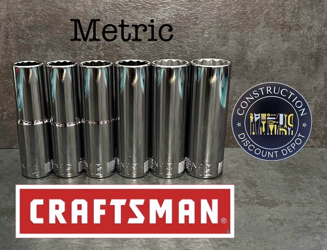 New Craftsman 12 Piece Deep 1/2″ Drive SAE & METRIC MM 12 Point socket set